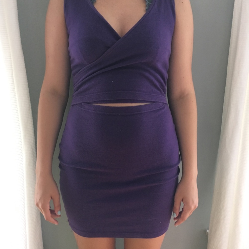 Purple midi cutout set